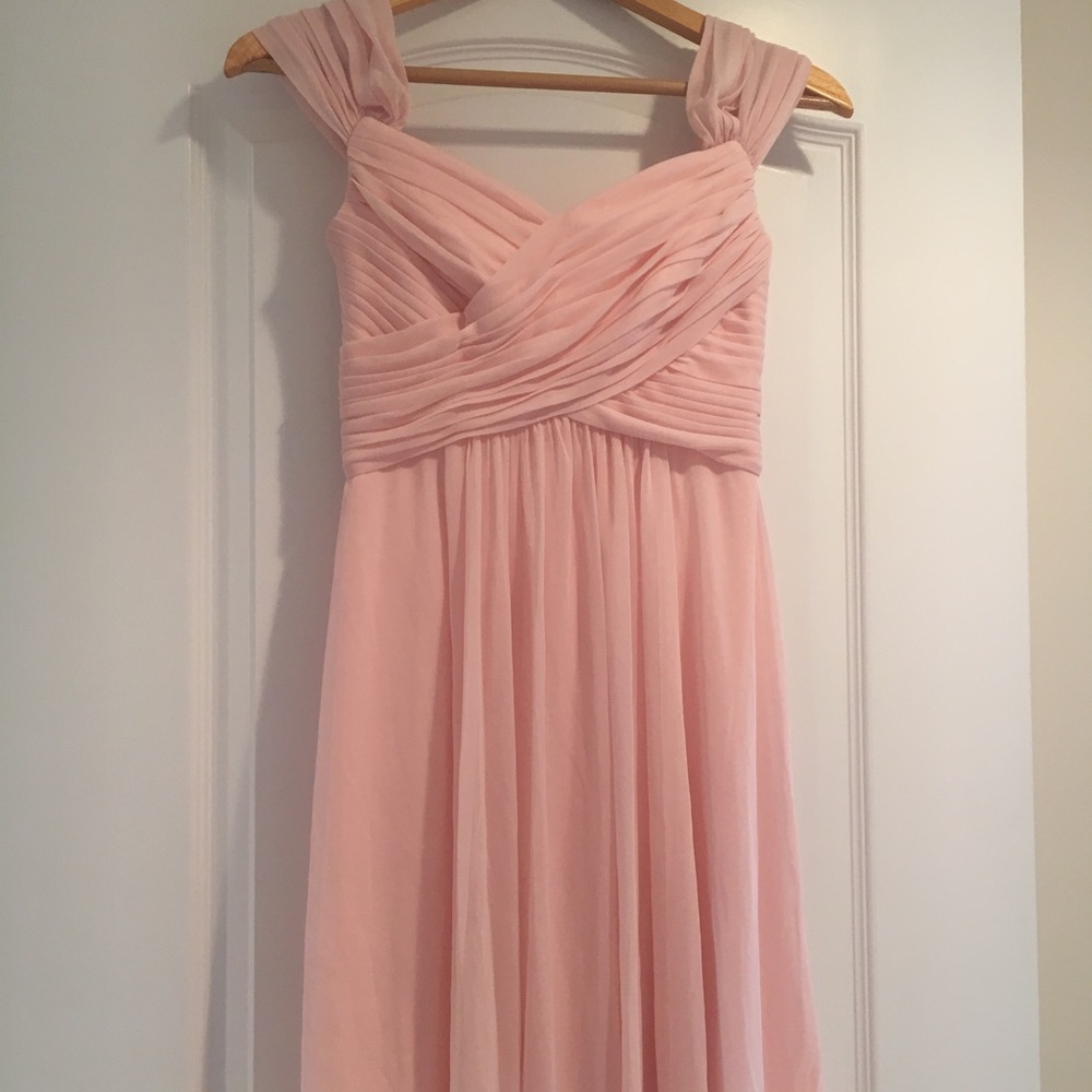 Blush dress from David’s bridal